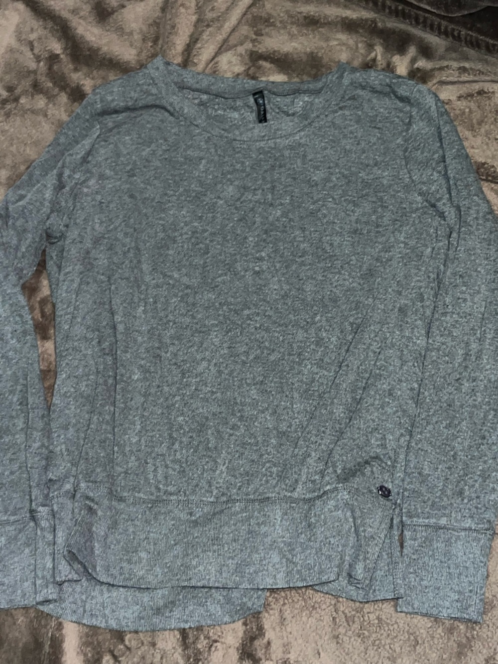 GAIAM Women's Heather Gray Crew Neck Sweater